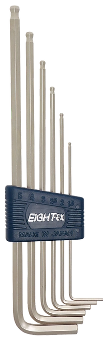 Taper Head Hex Key Wrench 6-Piece Flat Type Holder Set  TLS-6