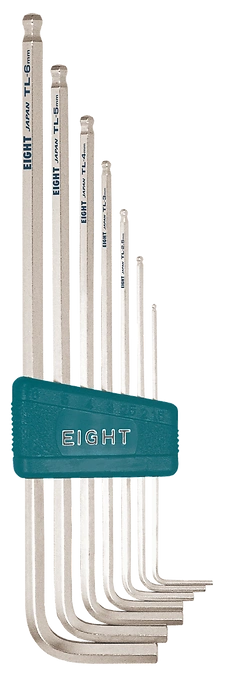 Taper Head Hex Key Wrench 7-Piece Silk Printing On The Wrenches With Holder Set