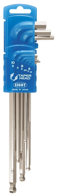 Taper Head Hex Key Wrench 9-Piece Door Holder Se TLS-9D