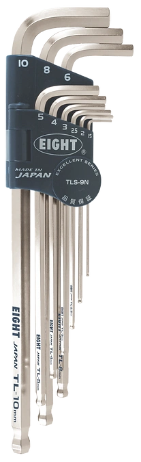 Taper Head Hex Key Wrench  9-Piece Silk Printing On The Wrenches With Holder Set  TLS-9NX