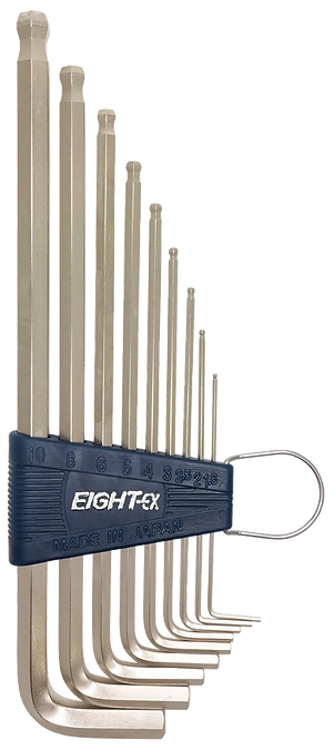 Taper Head Hex Key Wrench 9-Piece Flat Type Holder Set TLS-9