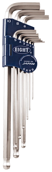 Taper Head Hex Key Wrench  9-Piece Double Decker Type Holder Set TLS-9N