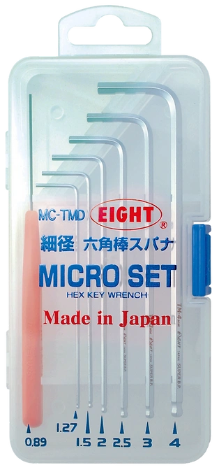 Taper Head Hex Key Wrench 7-Piece Micro Size Set MC-TMD