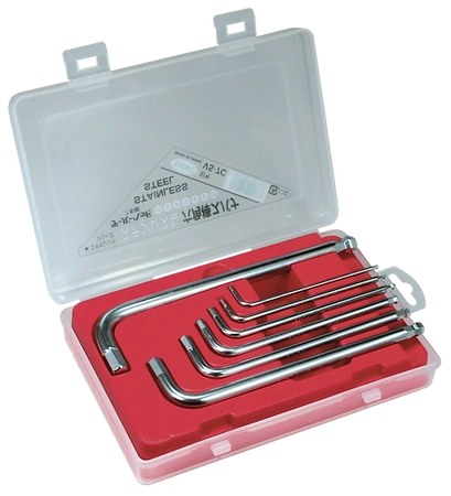 Taper Head Hex Key Wrench 7-Piece Plastic Case Set VS-7C