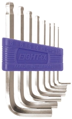 Taper Head Hex Key Wrench 8-Piece Flat Type Holder Set TS-8