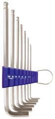 Taper Head Hex Key Wrench 7-Piece Flat Type Holder Set TLS-7
