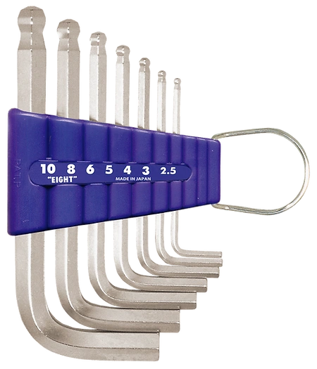 Taper Head Hex Key Wrench 7-Piece Flat Type Holder Set TS-7