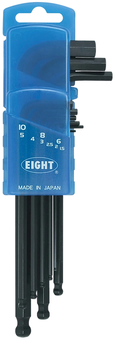 Ball Point Hex Key Wrench 9-Piece Door Holder Set 016-1510D