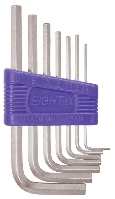 Hex Key Wrench 7-Piece Flat Type Holder Set RS-7