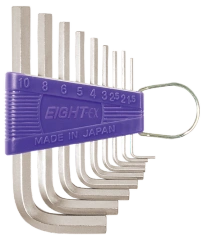 Hex Key Wrench 9-Piece Flat Type Holder Set RS-9