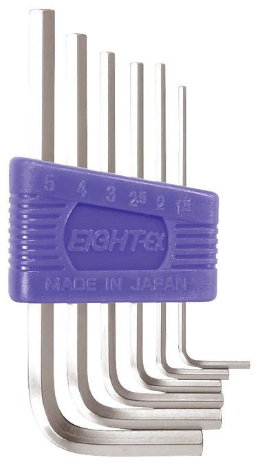 Hex Key Wrench 6-Piece Flat Type Holder Set RS-6