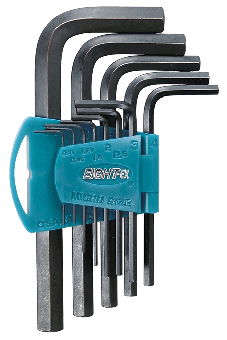 Hex Key Wrench 12-Piece Micro Size Holder Set 001-S12