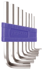 Hex Key Wrench  8-Piece Flat Type Holder Set RS-8