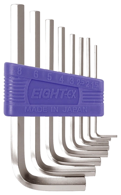 Hex Key Wrench  8-Piece Flat Type Holder Set RS-8