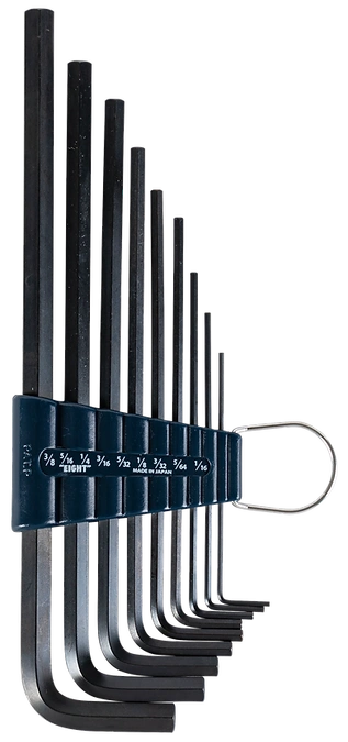 Hex Key Wrench 9-Piece Flat Type Holder Set 014-S9Z