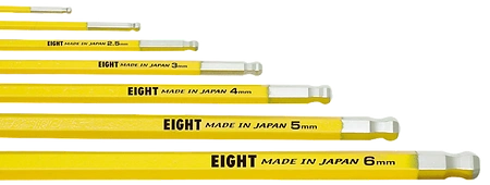Taper Head Hex Key Wrench 7-Piece Single Colour Wrench Holder Set (Yellow) TLC-S7YE