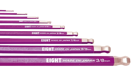 Taper Head Hex Key Wrench 9-Piece Single Colour Wrench Holder Set (Purple) TEL-S9NPU