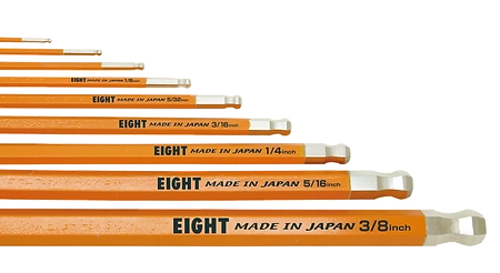 Taper Head Hex Key Wrench 9-Piece Single Colour Wrench Holder Set (Orange) TEL-S9NOR