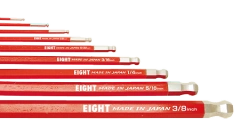 Taper Head Hex Key Wrench 9-Piece Single Colour Wrench Holder Set (Red) TEL-S9NRE