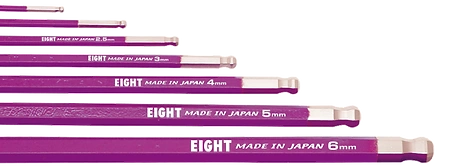 Taper Head Hex Key Wrench 7-Piece Single Colour Wrench Holder Set (Purple) TLC-S7PU