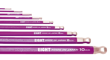 Taper Head Hex Key Wrench 9-Piece Single Colour Wrench Holder Set (Purple) TLC-S9NPU