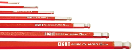 Taper Head Hex Key Wrench 7-Piece Single Colour Wrench Holder Set (Red) TLC-S7RE