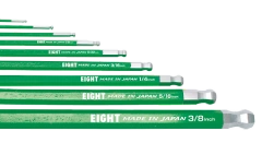 Taper Head Hex Key Wrench 9-Piece Single Colour Wrench Holder Set (Green) TEL-S9NGR