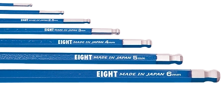 Taper Head Hex Key Wrench 7-Piece Single Colour Wrench Holder Set (Blue) TLC-S7BL