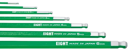 Taper Head Hex Key Wrench 7-Piece Single Colour Wrench Holder Set (Green) TLC-S7GR