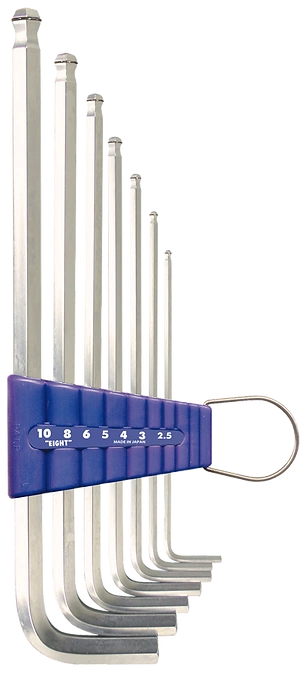 Bolt Catch Taper Head Hex Key Wrench 7-Piece Flat Type Holder Set BCT-S7