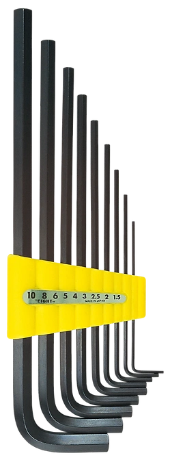 Hex Key Wrench 9-Piece Flat Type Holder Set 014-S9