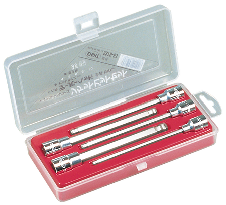 Taper Head Hex Key Socket Bit 5-Piece Plastic Case Set 83TB-S5