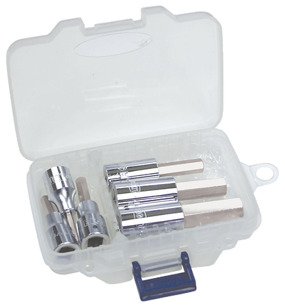 Hex Key Socket Bit Short Type 6-Piece Plastic Case Set 41SB-S6