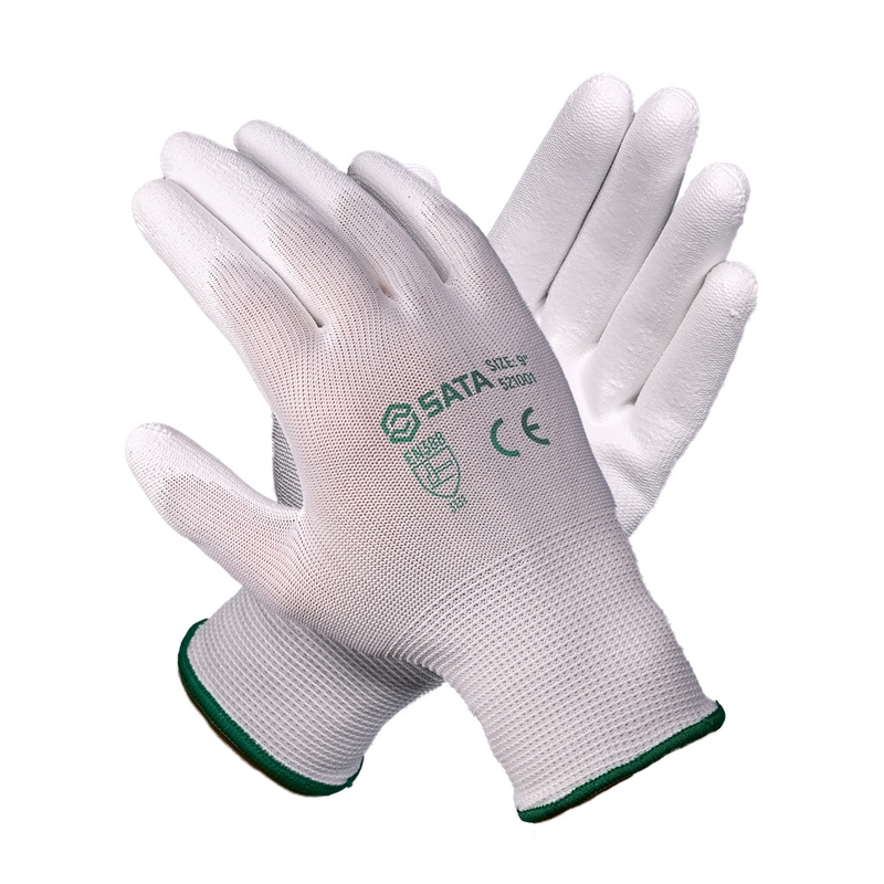13-Gauge White PU Palm Dipped Gloves 521001 Series