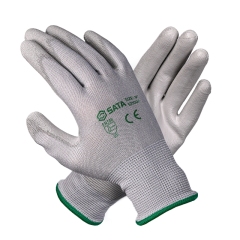 13-Gauge Gray PU Palm Dipped Gloves 521002 Series