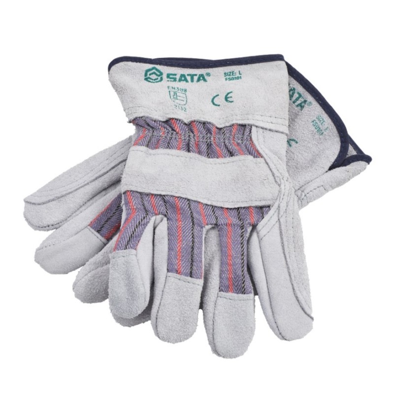 Economic Half Leather Gloves (L) FS0101