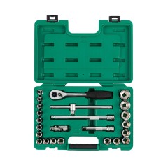 24Pc. 1/2" Dr. 6pt Socket Wrench Set 09060-6