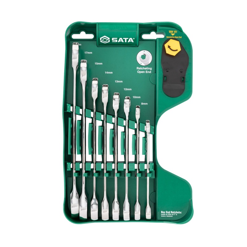 8Pc. Combination Double Ratcheting Wrench 08007A