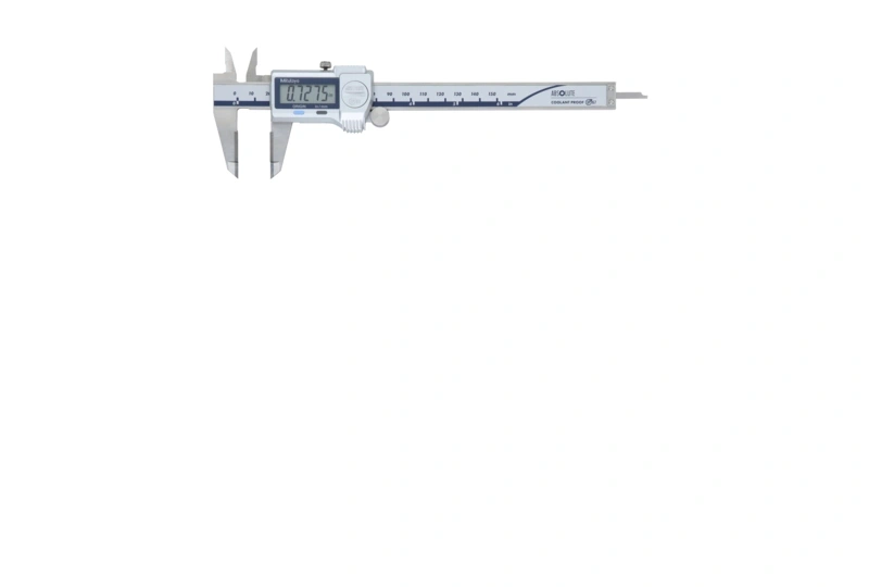 Digital ABS Caliper CoolantProof IP67 In/Met, 0-6", Thumb Rol., OD Carb. Jaws 500-735-20
