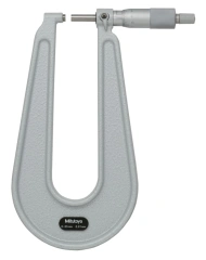 Sheet Metal Micrometer 0-25mm, Flat Anvil/Spindle, 150mm Throat 118-102