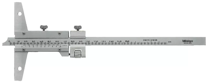 Vernier Depth Gauge 0-1000mm, 0,02mm, Fine adjustment 527-105