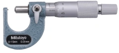 Tube Micrometer, Spherical Anvil/Spindle 0-15mm, Carbide-tipped 115-201