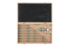 Depth Micrometer, Interchangeable Rods 0-300mm, 101mm Base 129-153