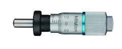 Micrometer Head, Spindle Feed 0,1mm/rev. 0-6,5mm, 0,002mm, Spherical, with Clamp Nut 148-143-10