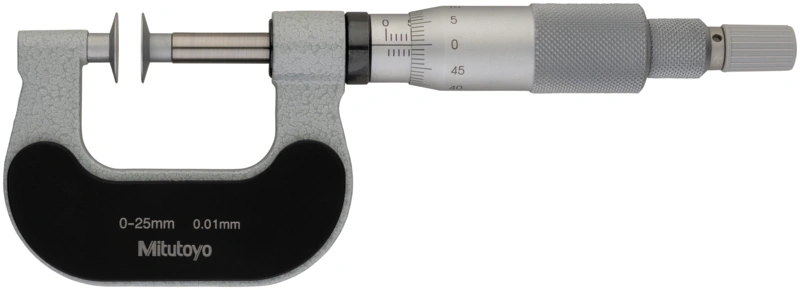 Disc Micrometer, Non-Rotating Spindle 0-25mm, Full Faced, D=14,3mm 169-101-10