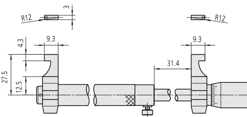 Caliper Jaw Inside Micrometer 50-75mm 145-187