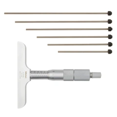 Depth Micrometer, Interchangeable Rods 0-150mm, 101mm Base 129-116
