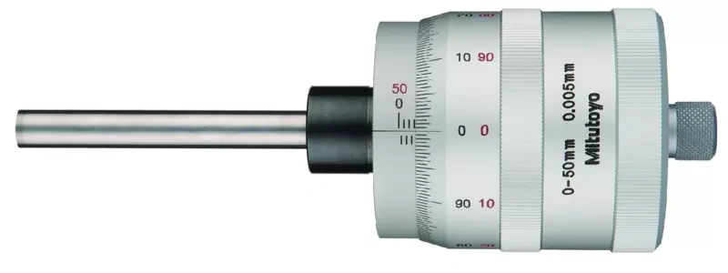 Micrometer Head Non-rotating Spindle 0-50mm, 1mm/rev., Bidirectional 197-101