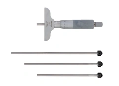 Depth Micrometer, Interchangeable Rods 0-100mm, 63mm Base  129-111