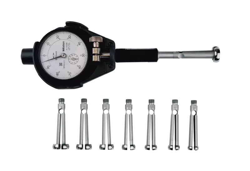 2-Point Inside Measuring Instrument Bore Gauge for Extra Small Holes, 3,7-7,3mm, 0,01mm, incl. Ring 526-153-21